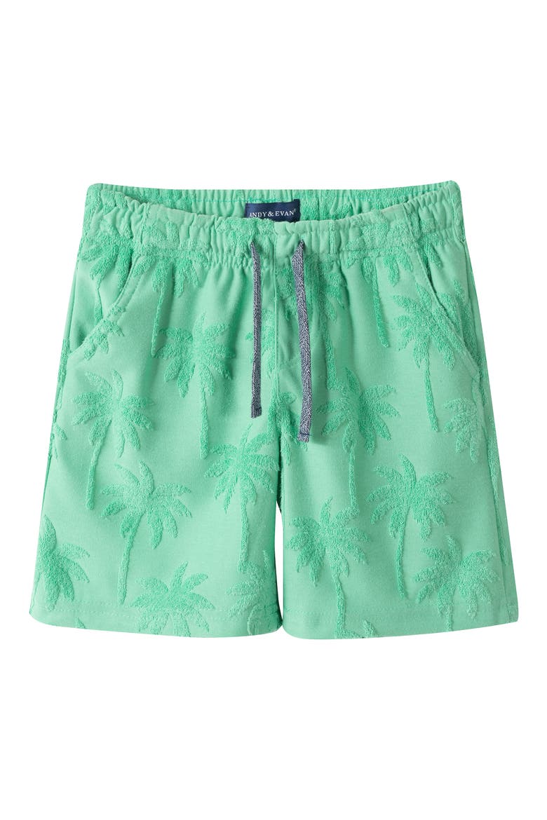 Kids' Terry T-Shirt & Shorts Set, Alternate, color, GREEN