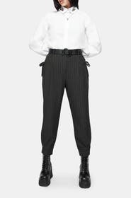 Disturbia Sabrina Pinstripe Bow Detail Trouser