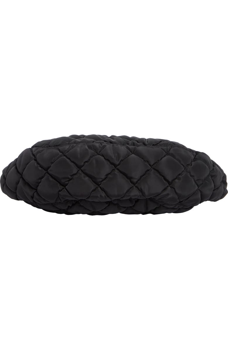 URBAN EXPRESSIONS HANDBAGS Half Moon Quilted Shoulder Bag, Alternate, color, Black