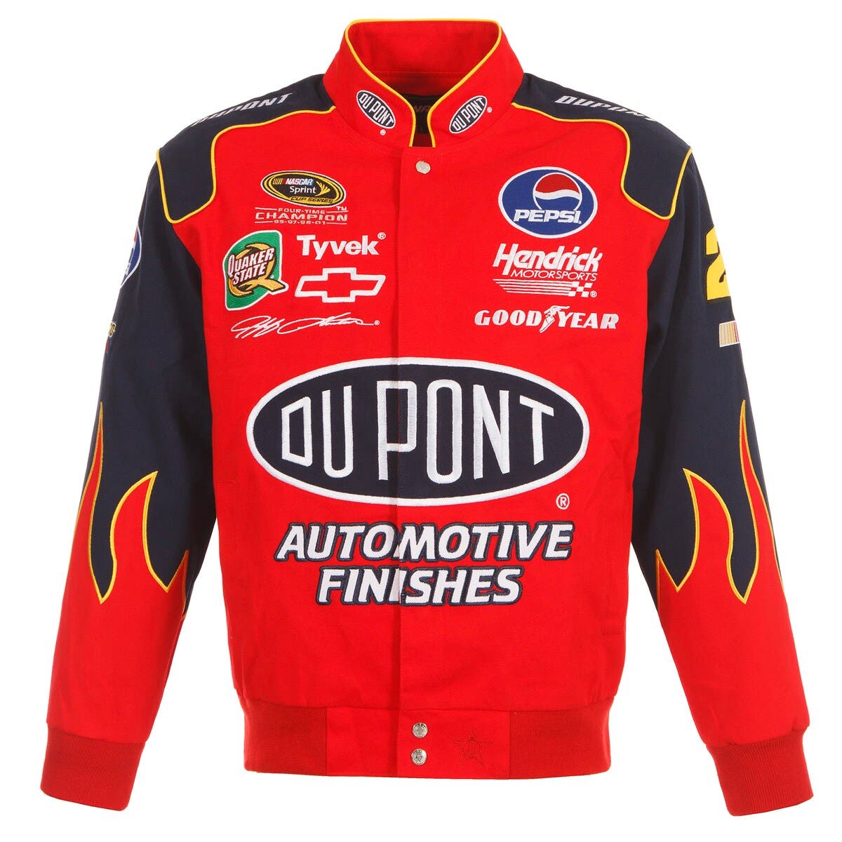 Men's JH Design Red Jeff Gordon DuPont Twill Driver Uniform Full