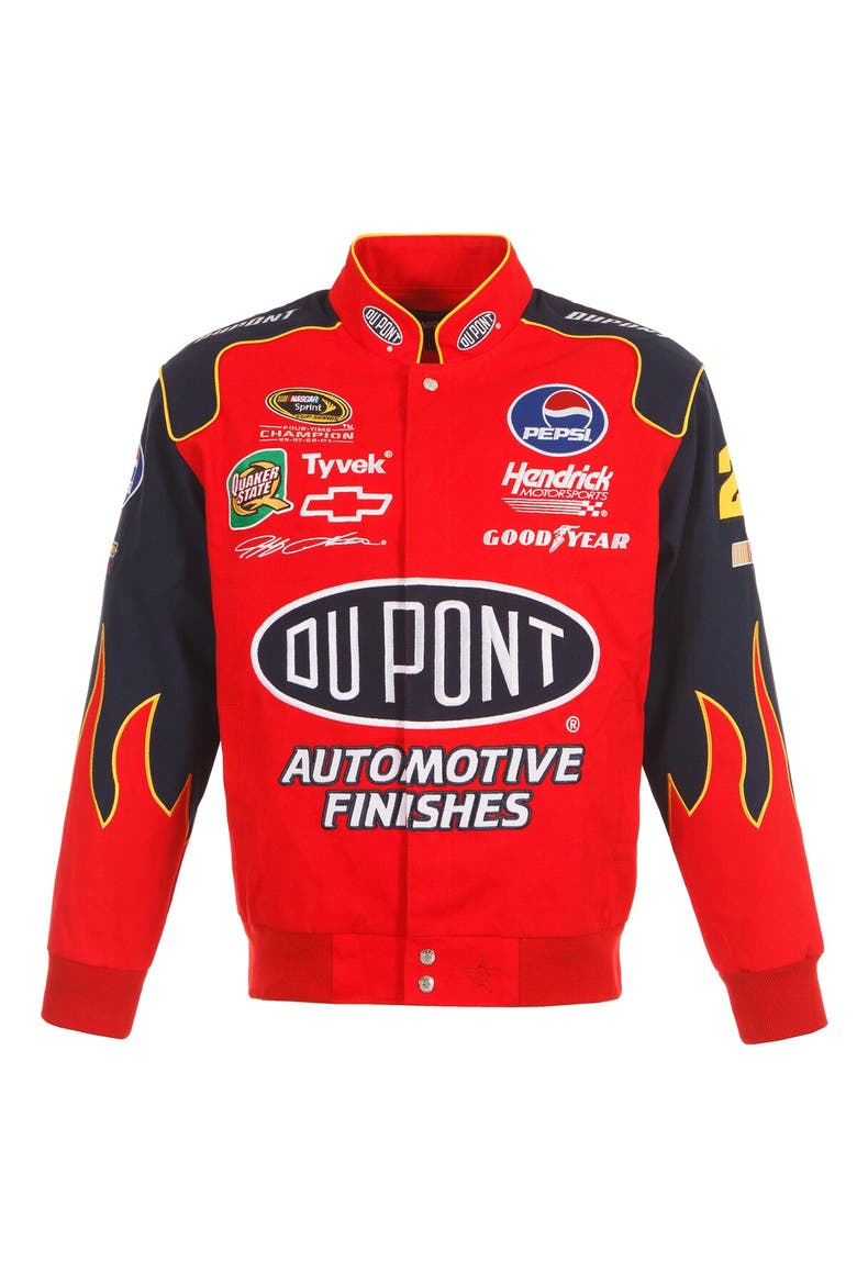 Men's JH Design  Red Jeff Gordon DuPont Twill Driver Uniform Full-Snap Jacket, Alternate, color, Red