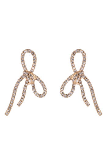 Laundry By Shelli Segal Pavé Bow Stud Earrings In Gold