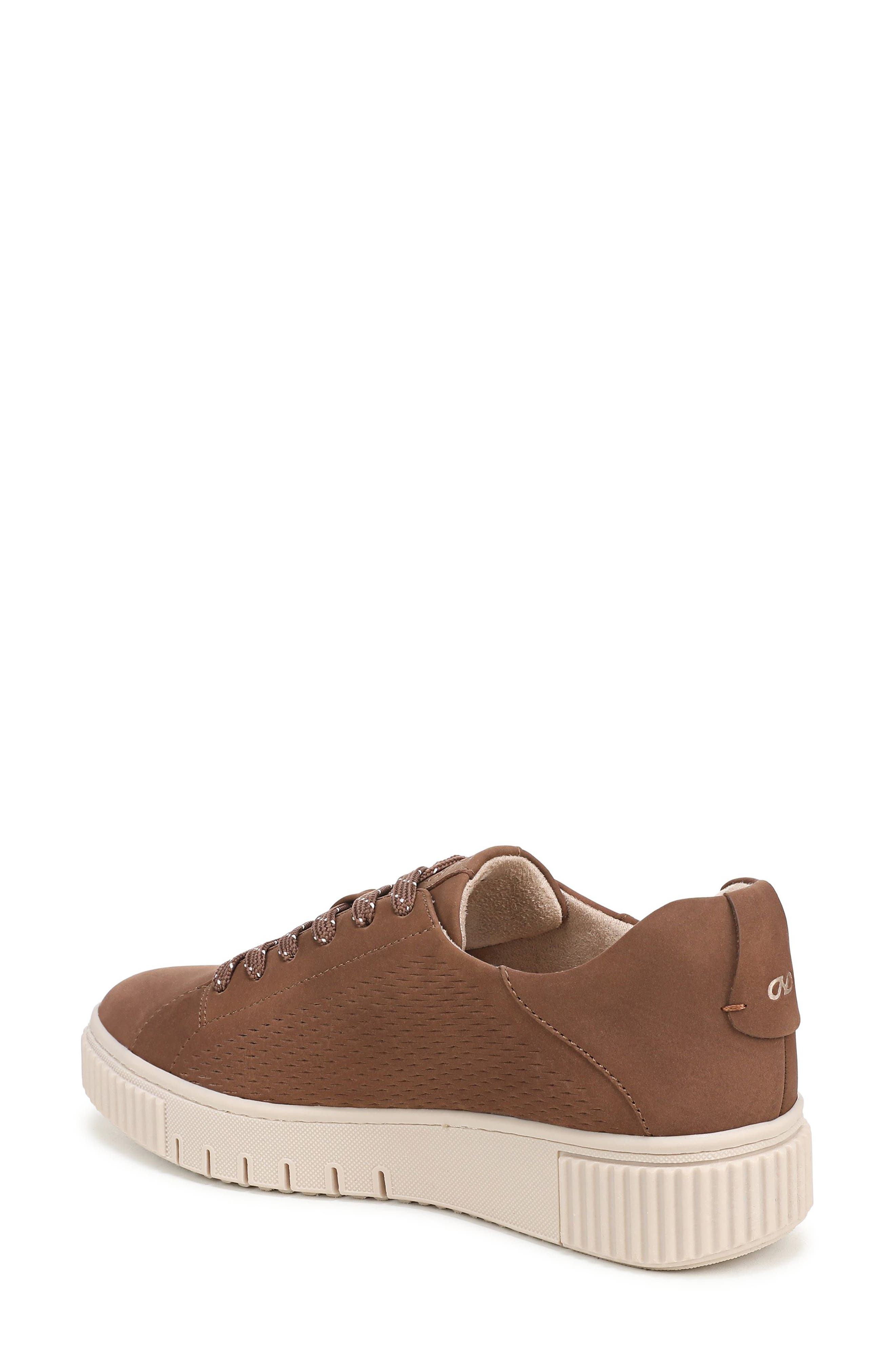 Turner Perforated Platform Sneaker, Alternate, color, MID BROWN FAUX LEATHER