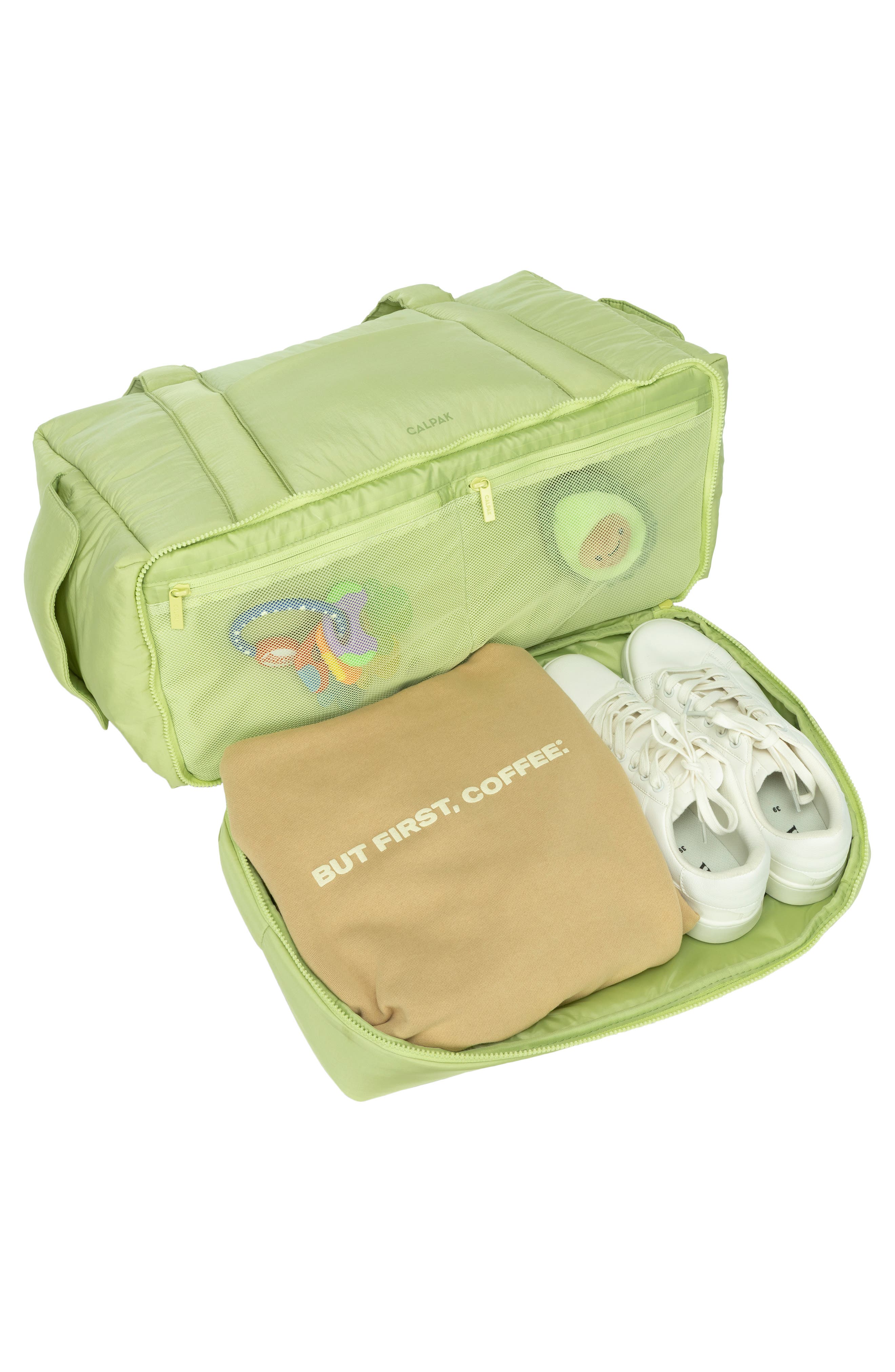 CALPAK Weekender Recycled Nylon Diaper Duffel Bag, Alternate, color, Lime