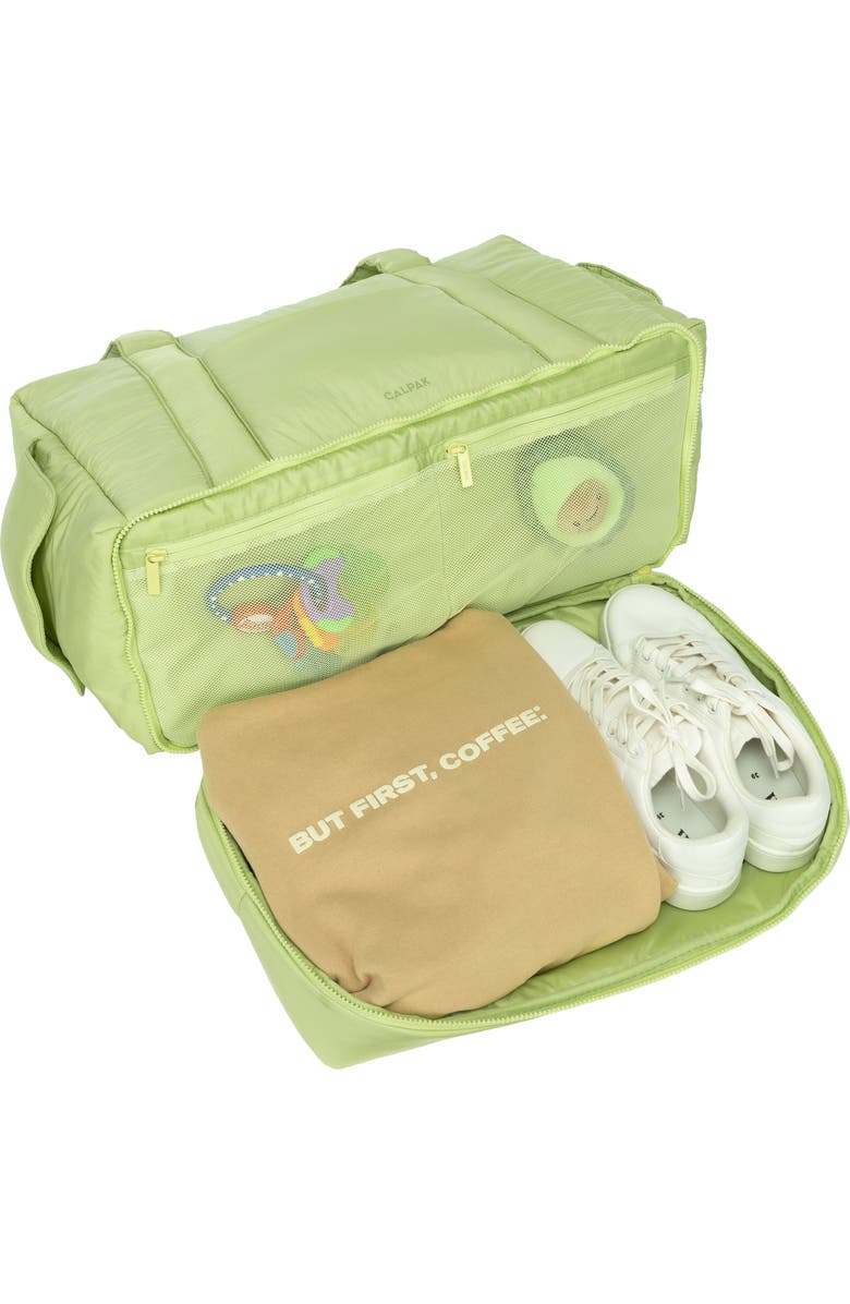 CALPAK Weekender Recycled Nylon Diaper Duffel Bag, Alternate, color, Lime