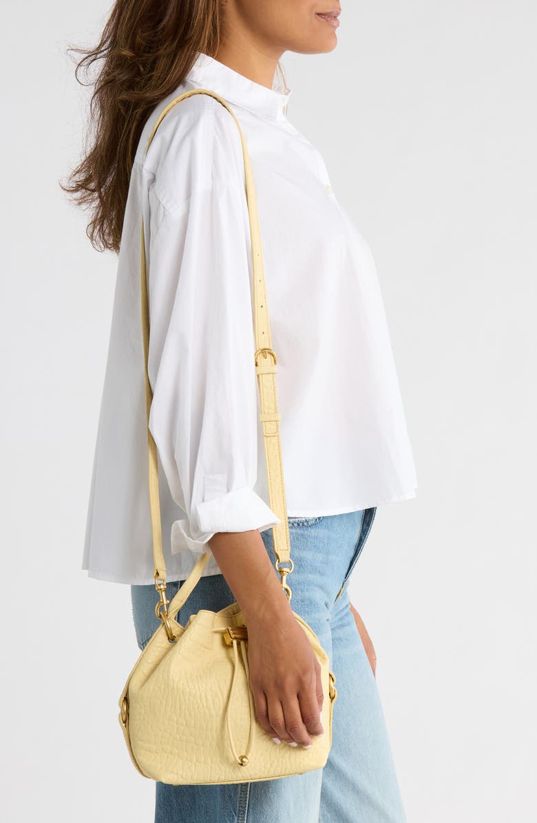 Vince Camuto Pippa Leather Bucket Bag, Alternate, color, Butter