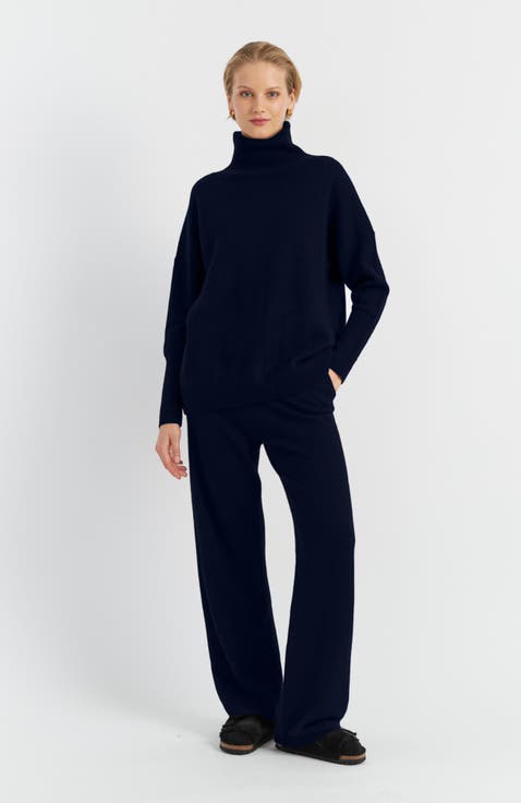 Pure Cashmere Roll Neck Sweater