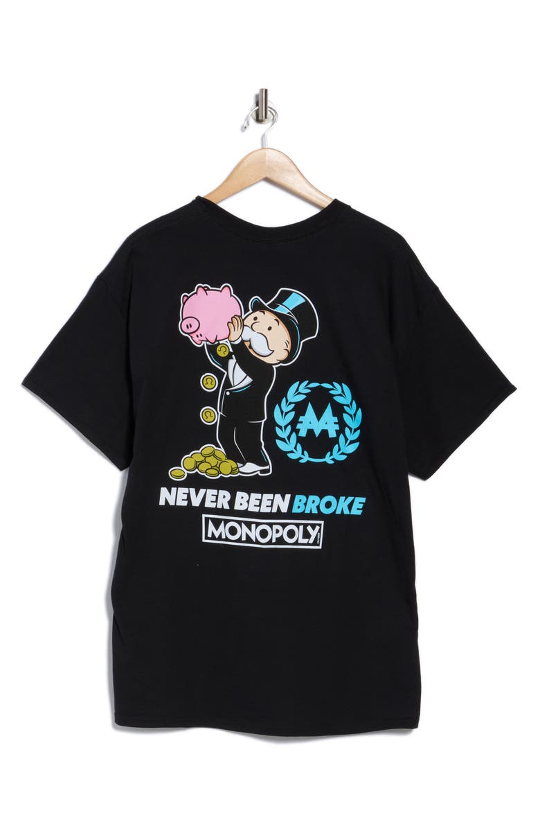 The Forecast Agency Monopoly Never Been Broke Cotton Graphic T-Shirt, Alternate, color, Black