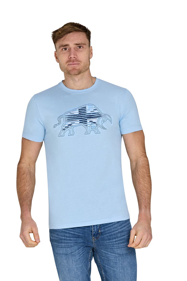 Slash Bull T-Shirt, Alternate, color, Sky Blue