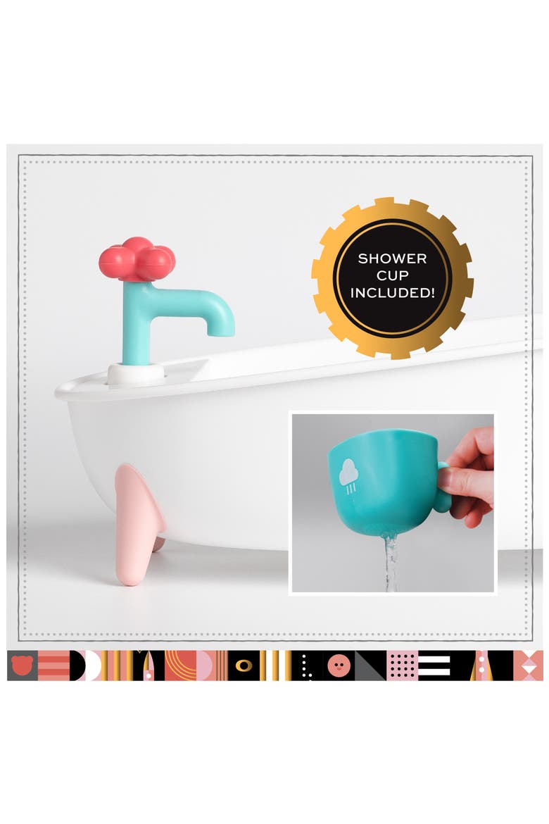 9-Piece Toy Doll Bath Set, Alternate, color, PINK/ WHITE