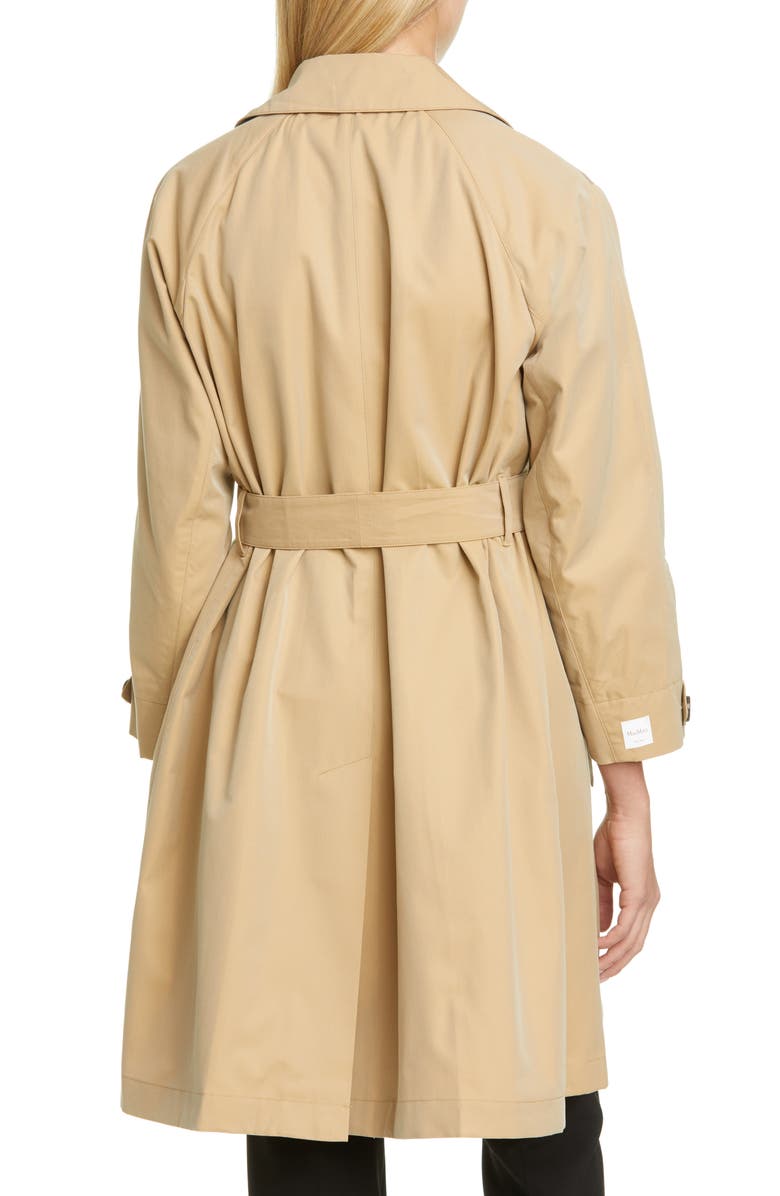 Max Mara Water Repellent Cotton Trench Coat with Removable Lining, Alternate, color,
