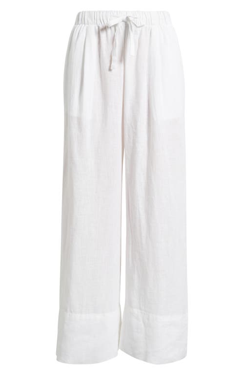 Caslonr Caslon(r) Wide Leg Linen Pants In White