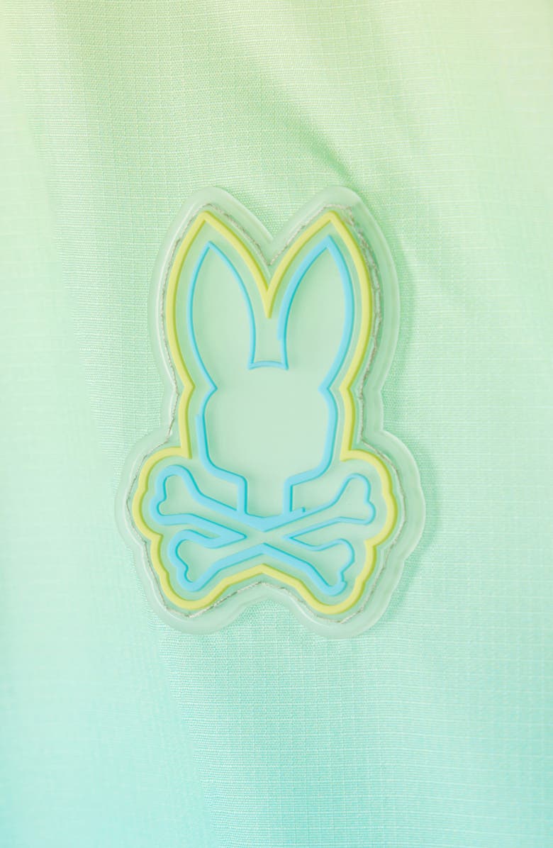 Psycho Bunny Kids' Ombré Water Repellent Zip-Up Hooded Jacket, Alternate, color, 