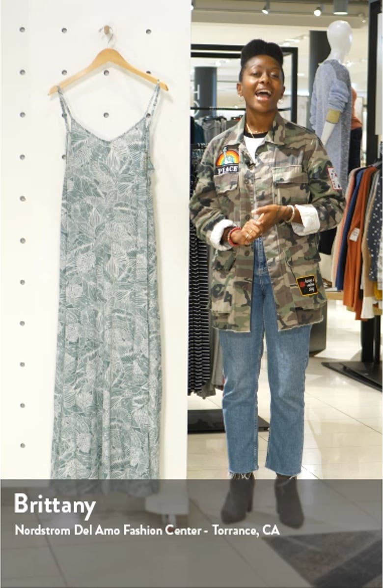 Jupiter Leaf Print Maxi Dress, sales video thumbnail