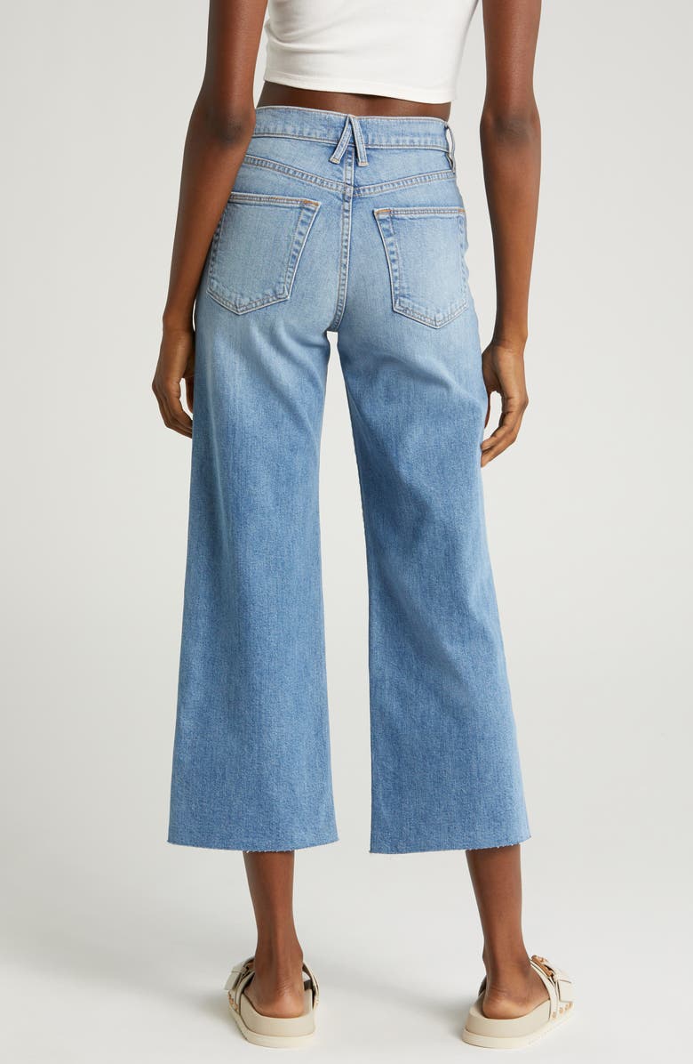 SLVRLAKE Grace Raw Hem High Waist Crop Wide Leg Jeans, Alternate, color, California Dream