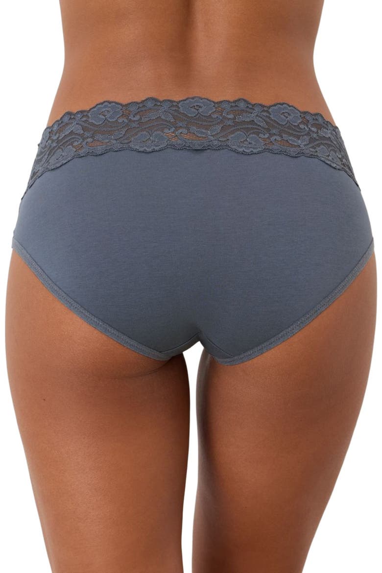 Lace Waist Brief 3-Pack Made With Organic Cotton, Alternate, color, Seaside Blues