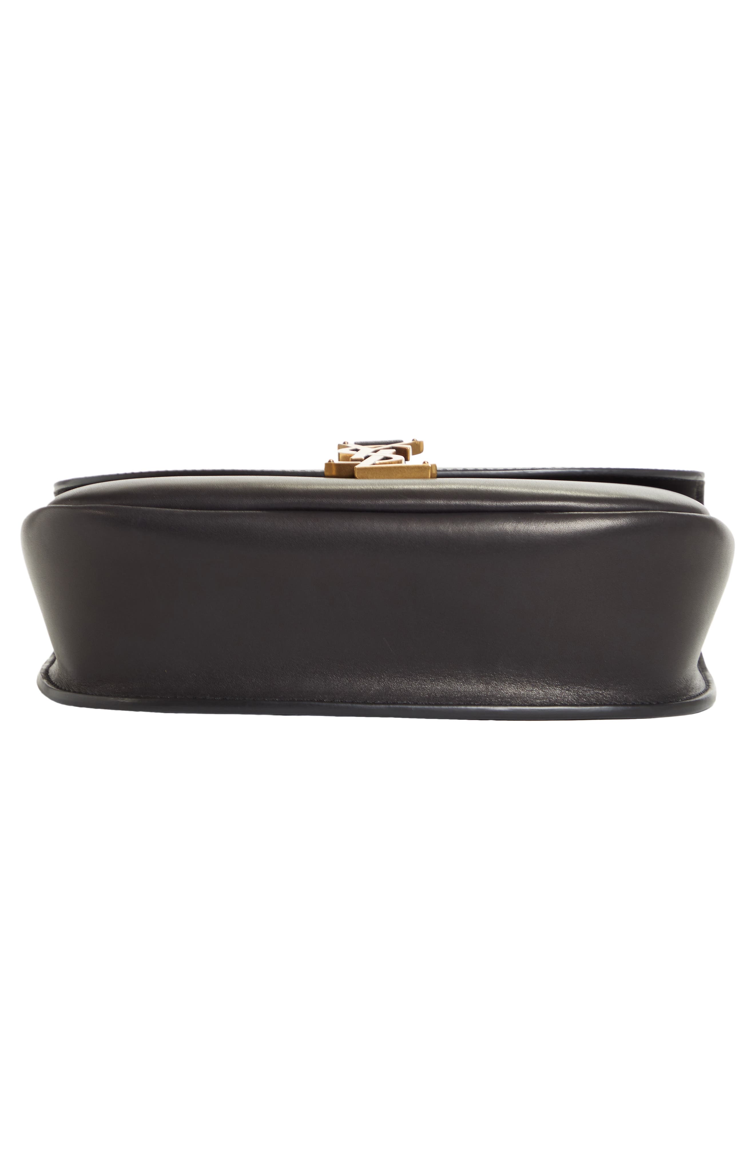 Large Kaia Monogram Leather Crossbody Bag, Alternate, color, NOIR