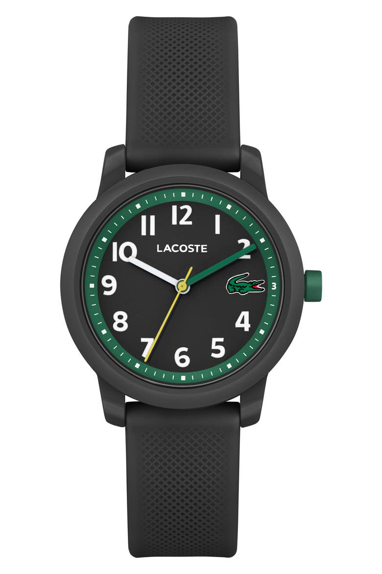 Kids' 12.12 Silicone Strap Watch, 33mm, Main, color, BLACK
