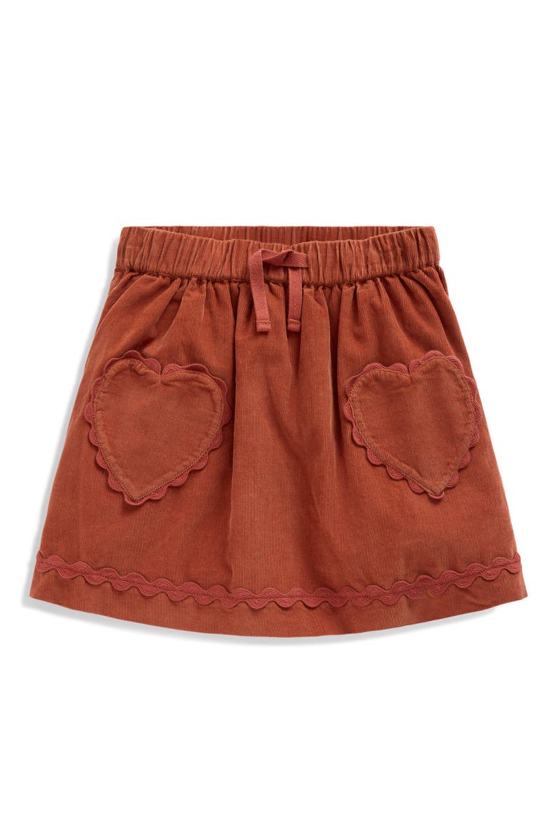 Kids' Rickrack Corduroy Skirt, Main, color, BARN RED