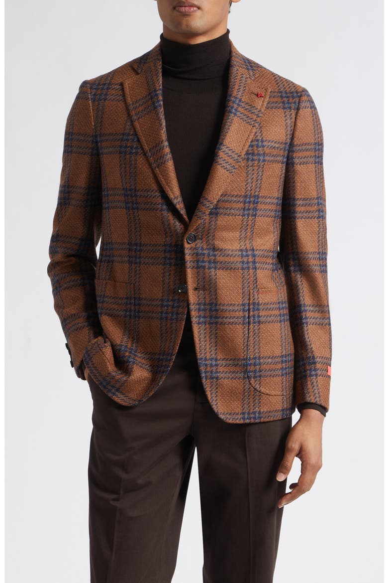 Check Donegal Tweed Sport Coat, Main, color, OPEN BROWN 430
