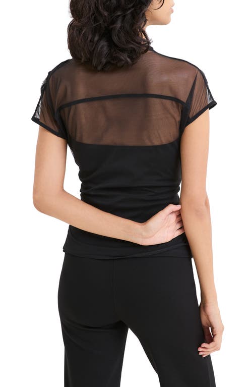 Marcella Dawn Layered Top In Black