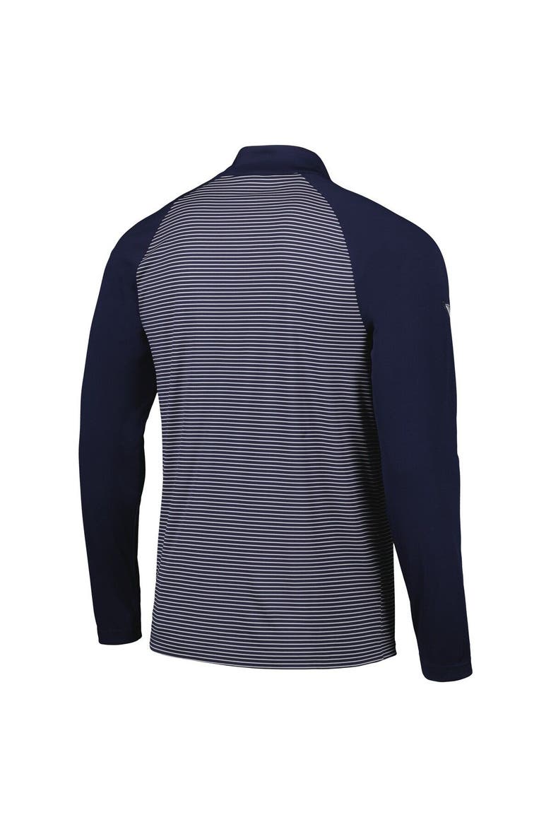 Men's Levelwear Navy Houston Astros Charter Striped Raglan Quarter-Zip Top, Alternate, color, Navy