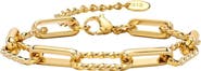 DLORIA Sienna Adjustable Paperclip Chain Stackable Bracelet