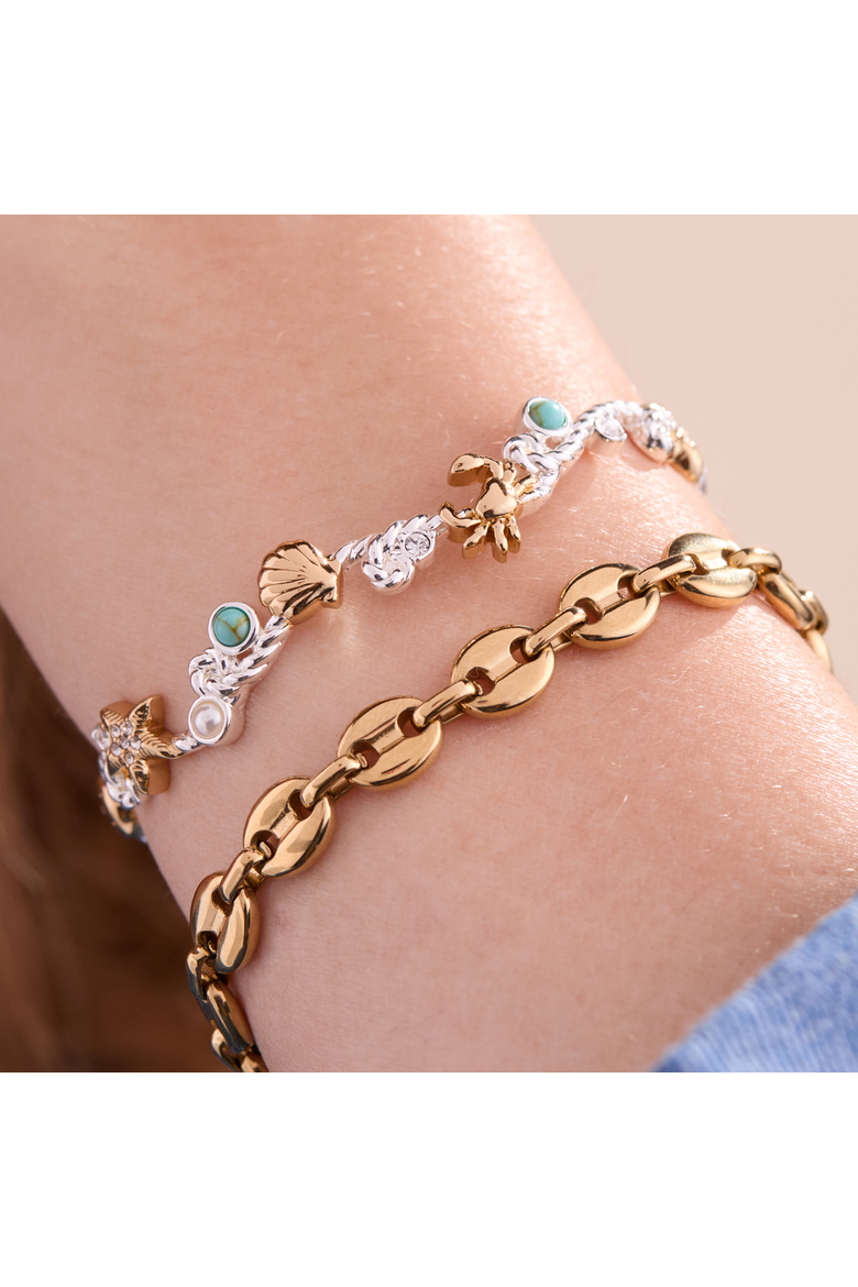 Whimsical Seaside Rope Cuff, Alternate, color, Silver