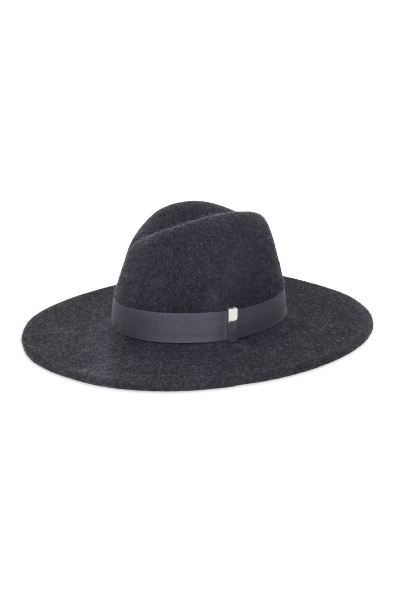 Jeanne Wool Fedora, Main, color, CHARCOAL MELANGE