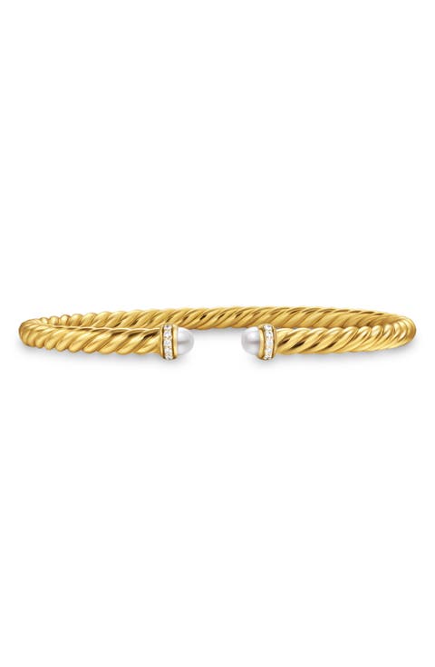 Modern Cablespira® Flex Bracelet in 18K Yellow Gold & Diamonds