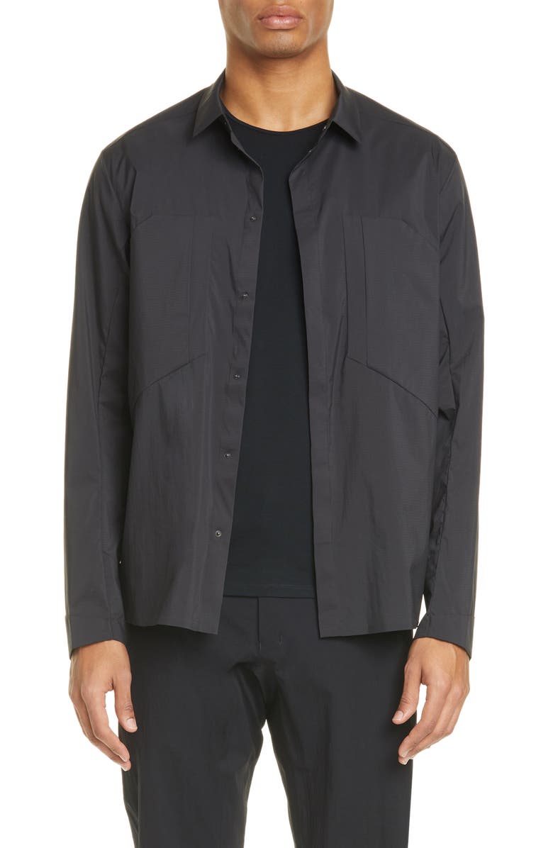 Veilance Demlo Water Resistant Nylon Overshirt, Main, color,