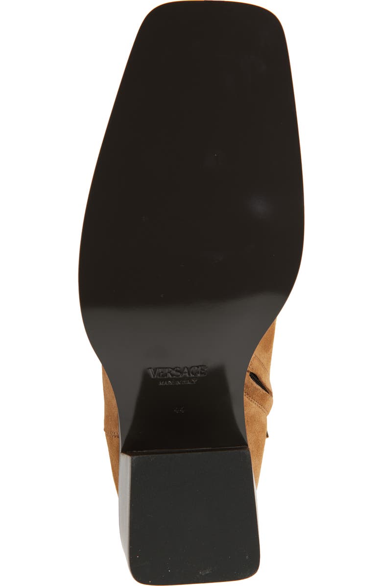 Versace Square Toe Boot, Alternate, color, Tobacco-Versace Gold