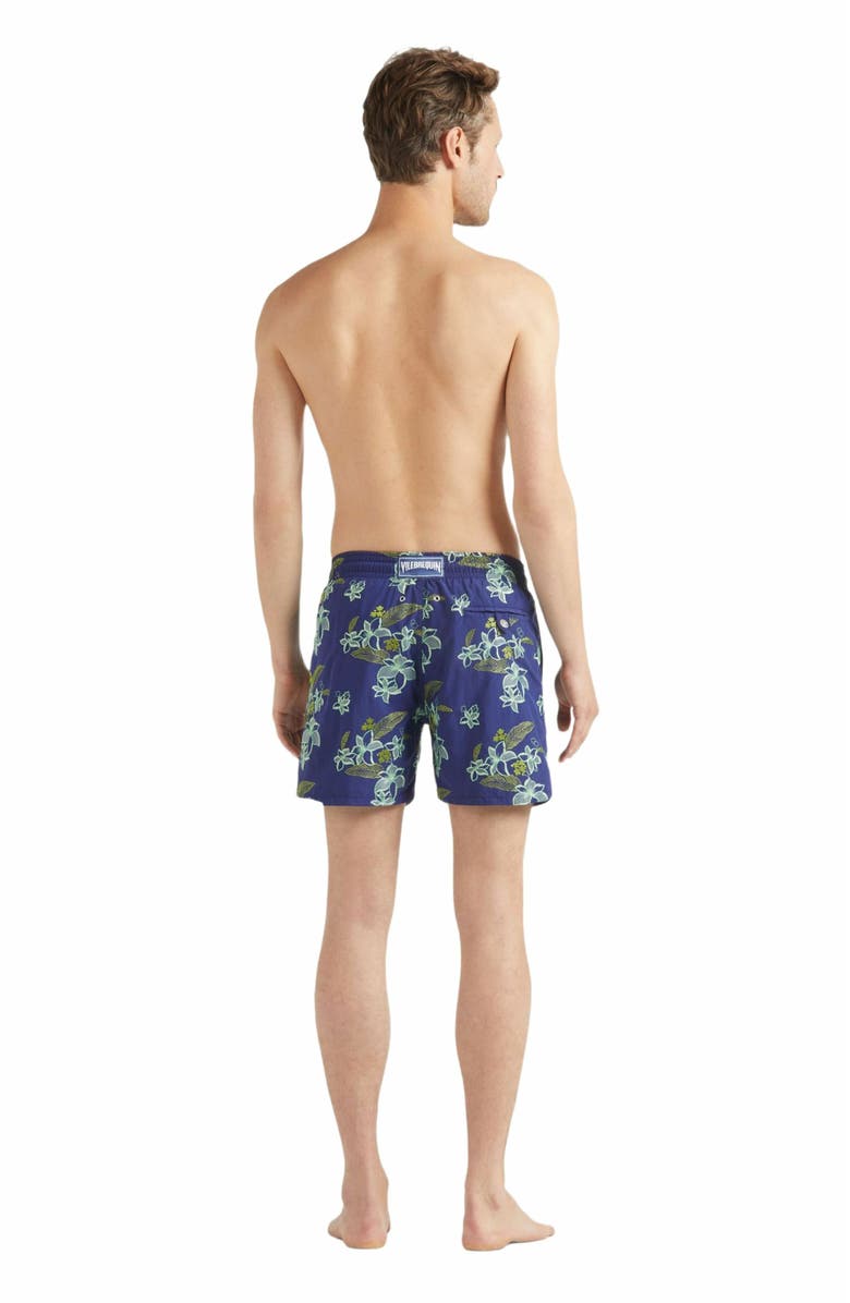 Vilebrequin Men's Embroidered Flower Power Swim Trunks, Alternate, color,