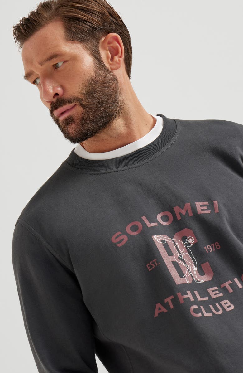 Brunello Cucinelli Sweatshirt with print, Alternate, color, Charcoal