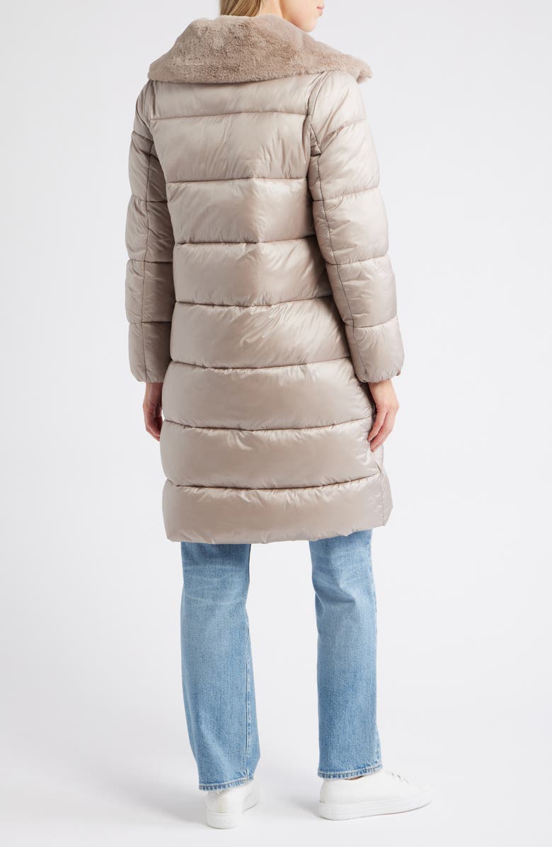 BCBG Missy Nylon Puffer Coat, Alternate, color, Champagne