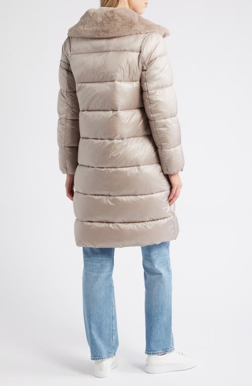 Bcbg Missy Nylon Puffer Coat In Metallic