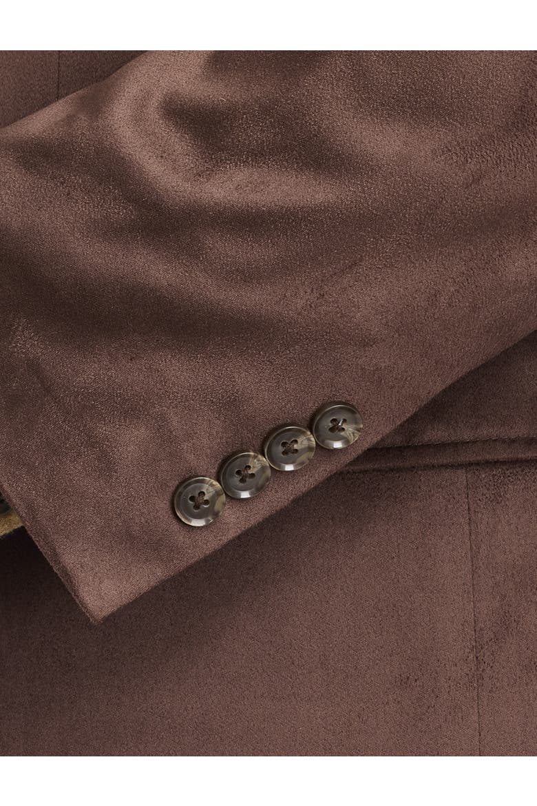 Big & Tall Faux-Suede Sport Coat, Alternate, color, BROWN