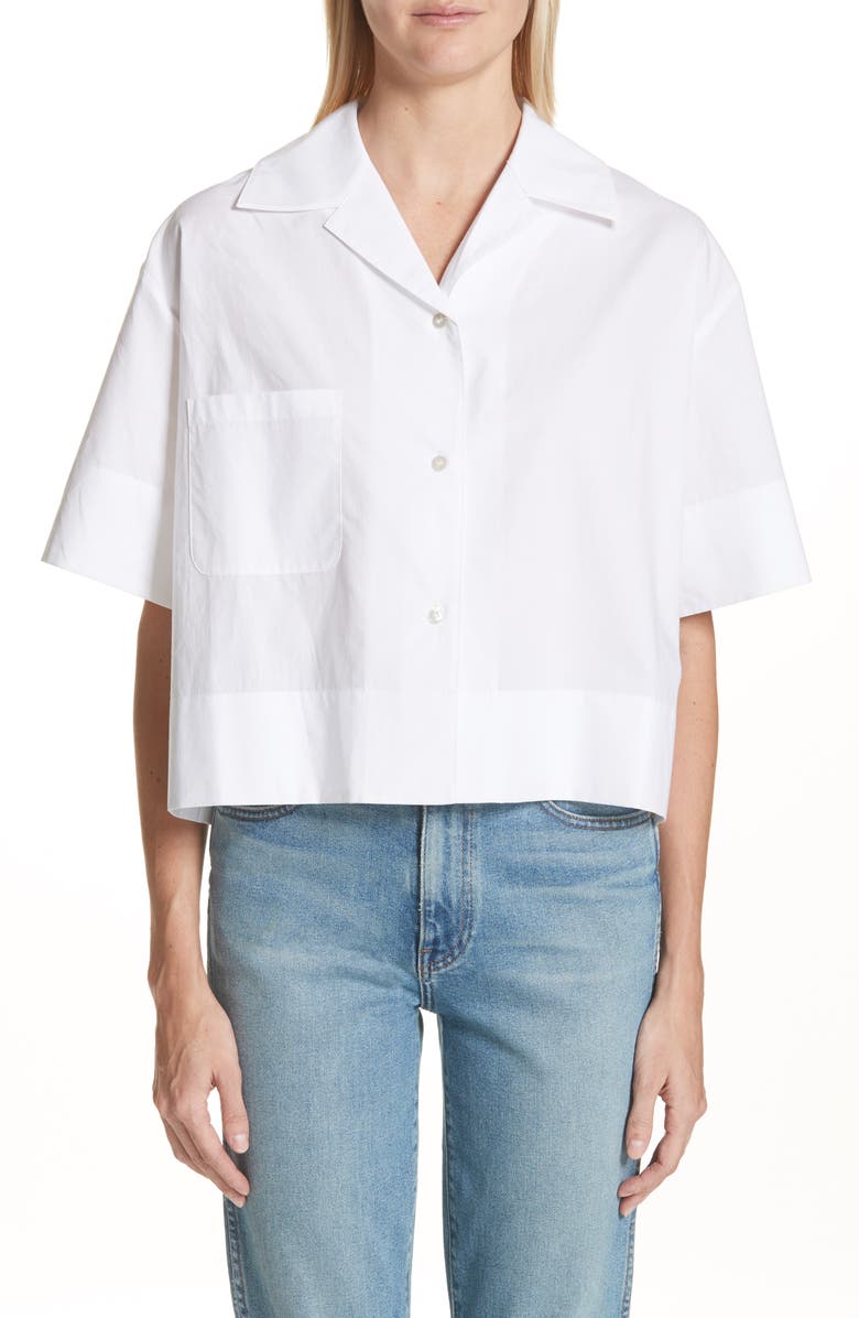 Acne Studios Lelia Crop Blouse, Main, color,
