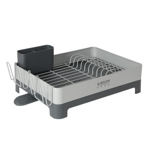 Nestcraft Full-Size Dish Rack with Drain Board and Flatware Caddy