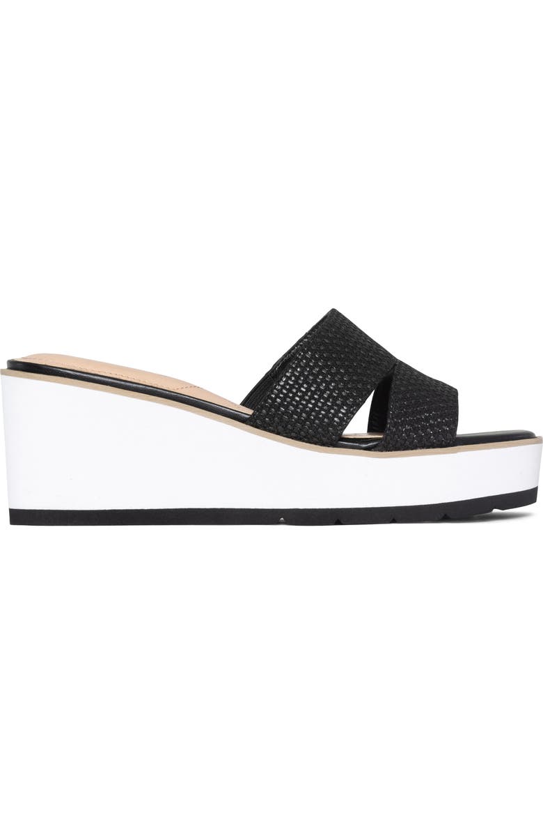 NYDJ Raizu Platform Wedge Slide Sandal, Alternate, color, Black