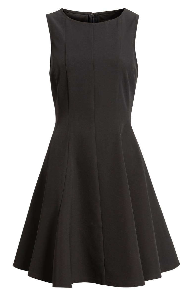 CeCe Skater Minidress, Alternate, color, Rich Black