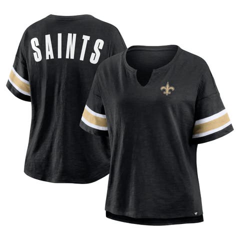 Women's Fanatics Black New Orleans Saints Redzone Curl Route T-Shirt