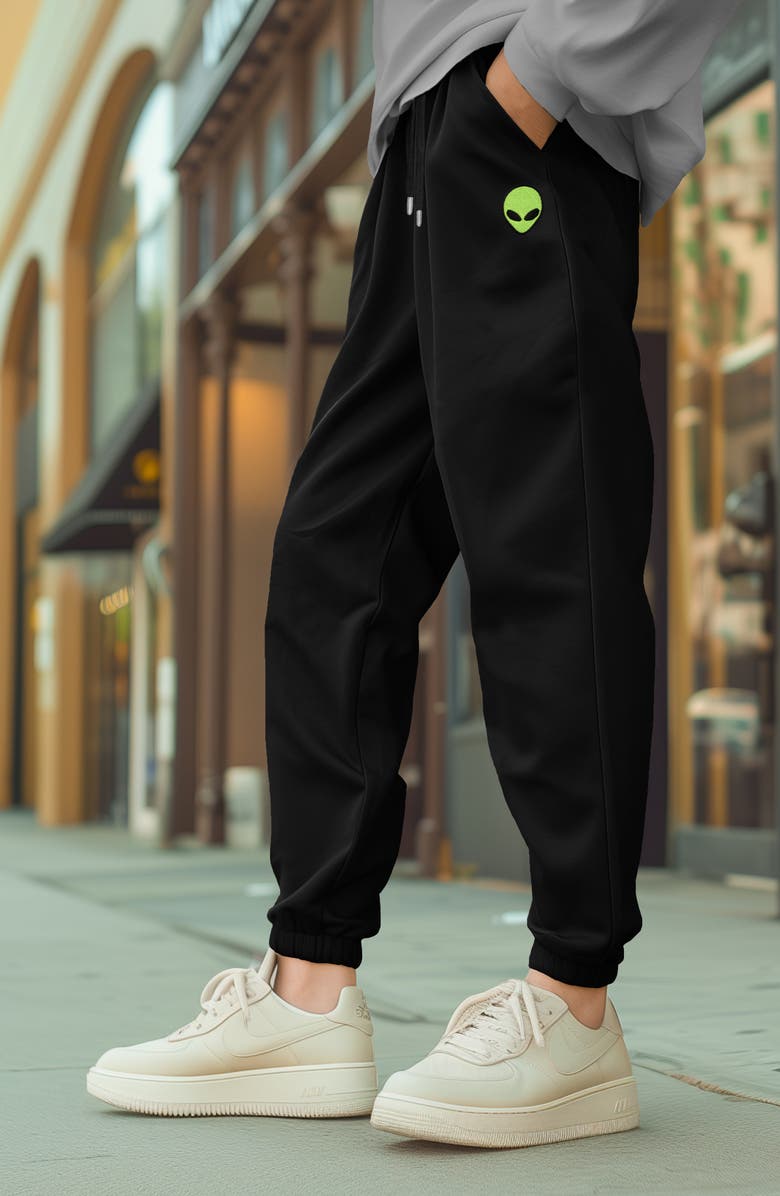 Dalix Mens Alien Heavy Weight Fleece Sweatpant, Alternate, color, Black