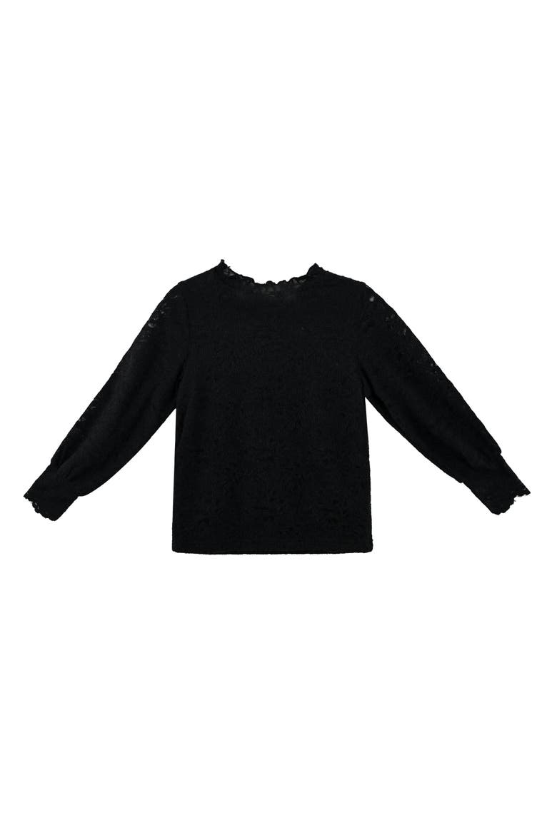 Knit Top with Tulle Skirt, Alternate, color, Black