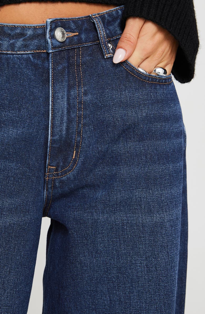 Princess Polly Naylor Low Rise Wide Leg Jeans, Alternate, color, Blue Denim