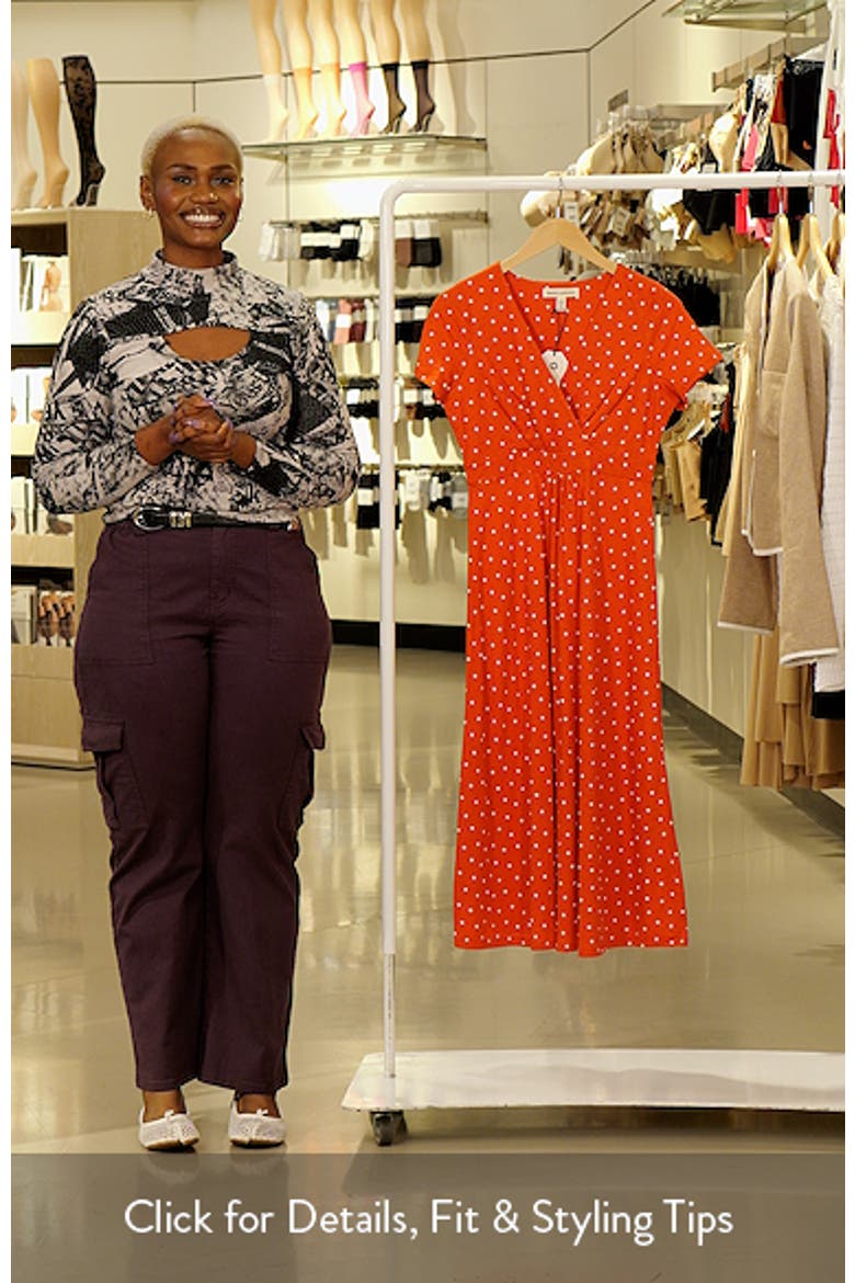 Chapelle Dot Print Organic Cotton Jersey Midi Dress video