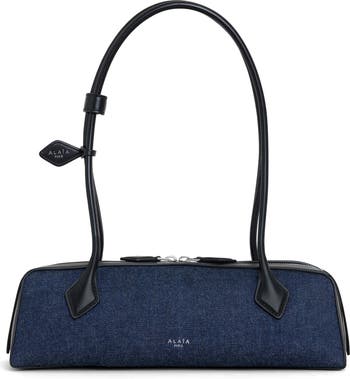 Alaïa Medium Le Teckel Denim East/West Shoulder Bag | Nordstrom