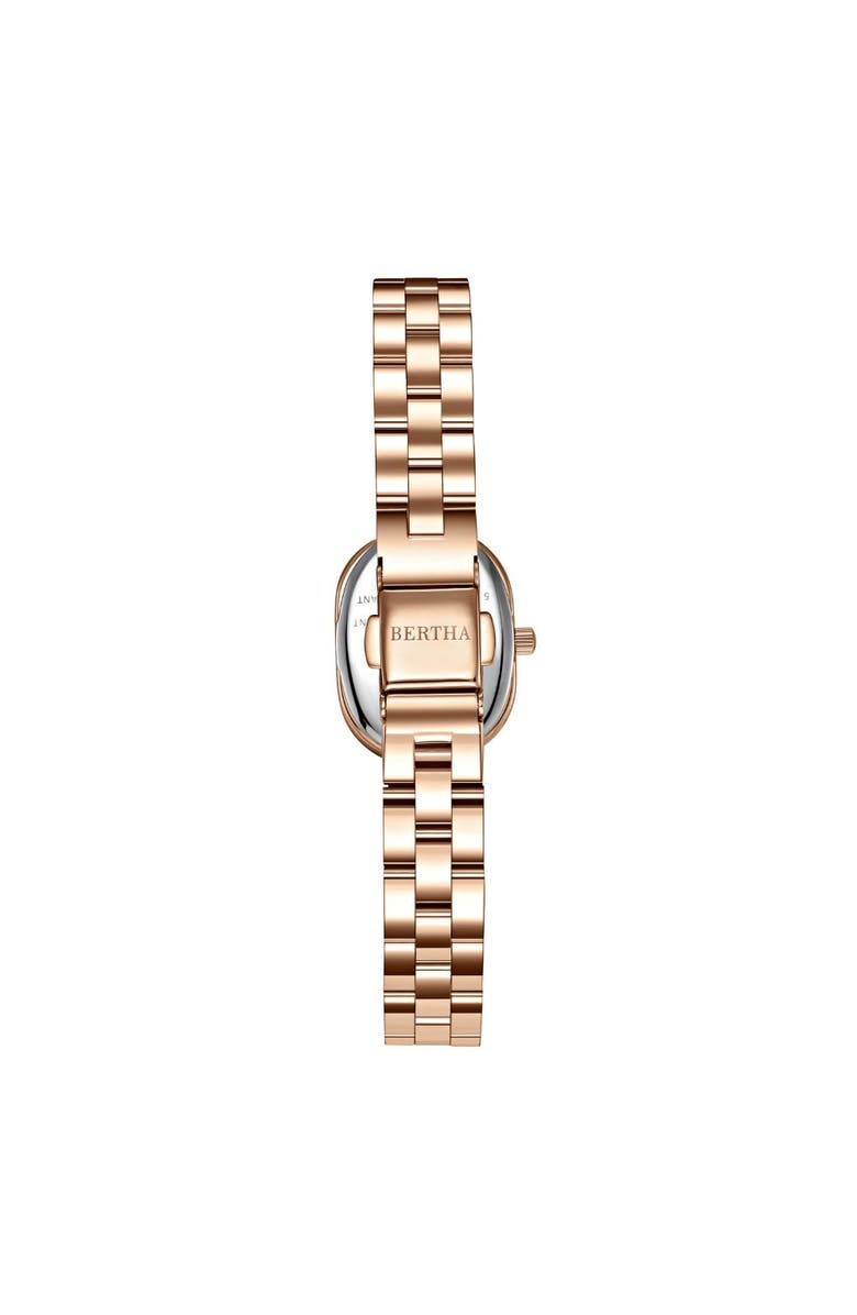BERTHA Lana Mother of Pearl Ladies Watch, Alternate, color, Rose Gold - Black