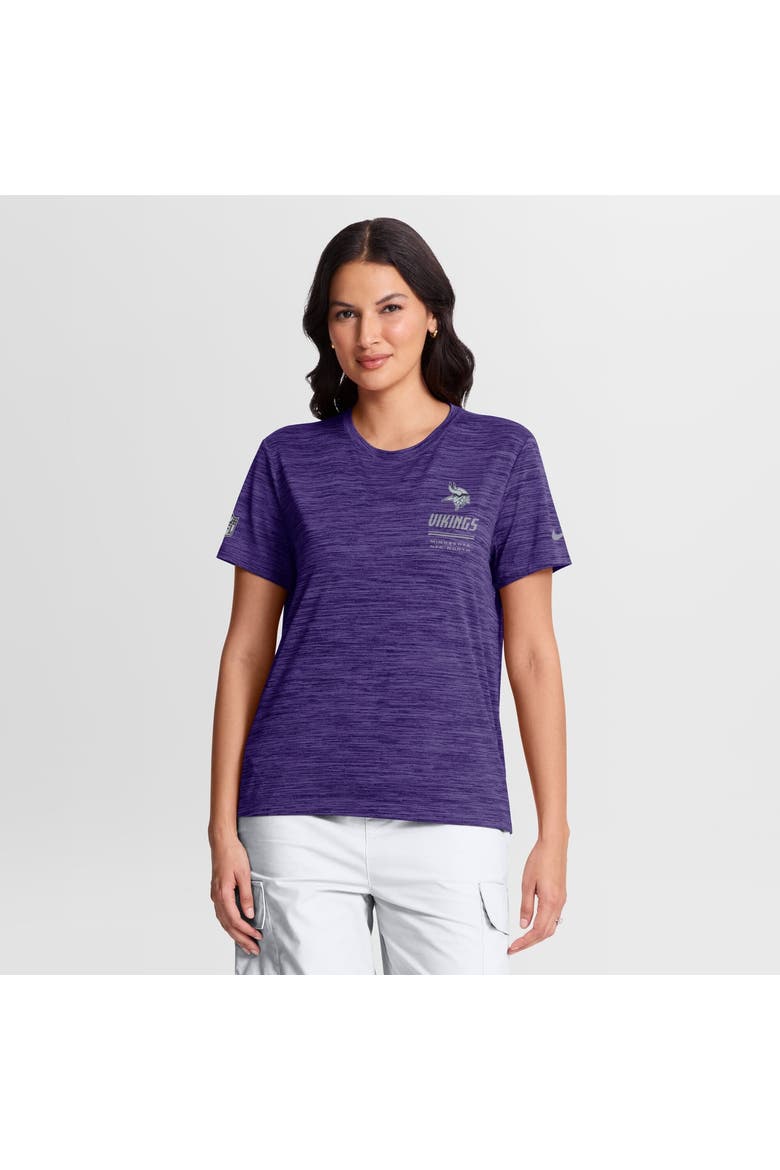 Women's Nike Purple Minnesota Vikings Sideline Velocity Dri-FIT T-Shirt, Main, color, Purple