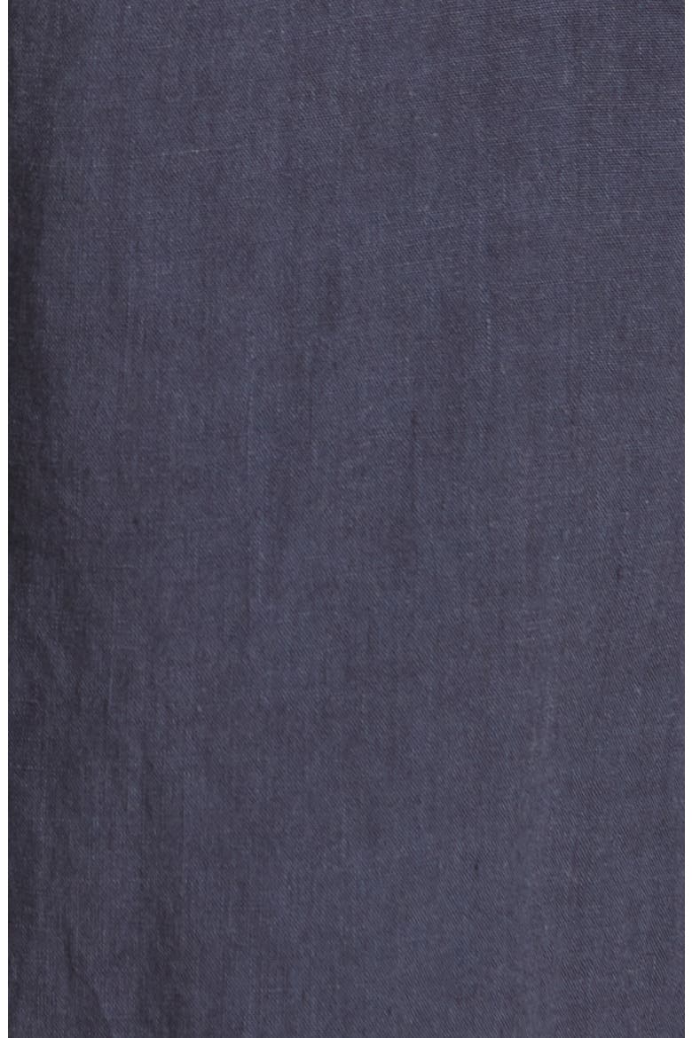 Linen Cargo Bermuda Shorts, Alternate, color, BLUE